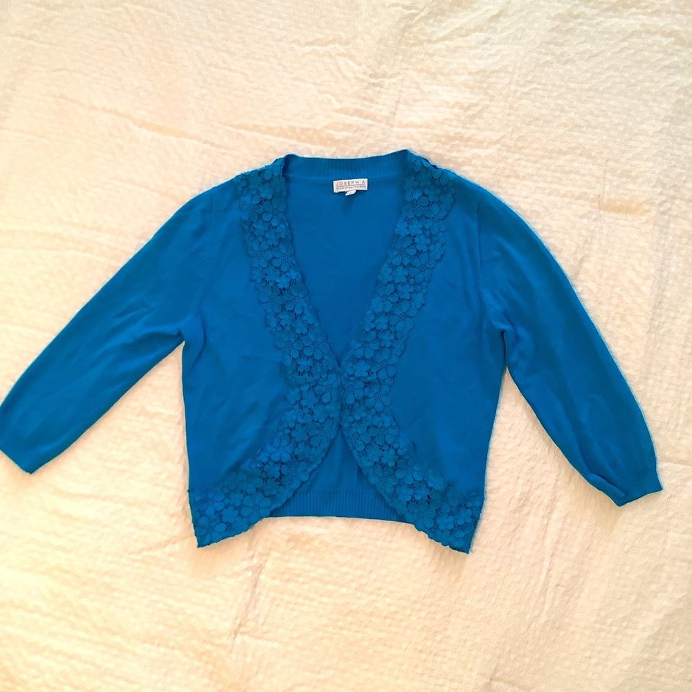 Joseph A. sweater set, cerulean blue, size small - Picture 2 of 4
